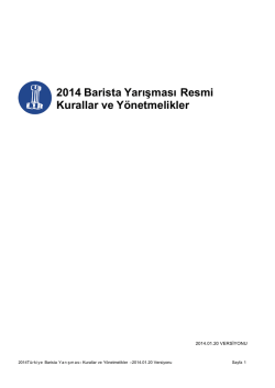 Barista Yarışması Kuralları