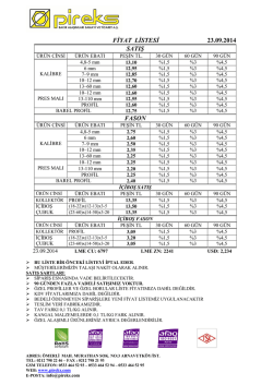 fiyat listesi 23.09.2014 satış fason