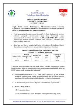 T.C. BAŞBAKANLIK Toplu Konut İdaresi Başkanlığı
