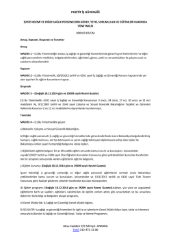 POZİTİF İŞ G&Uuml;VENLİĞİ Aksu Caddesi 9/9 Sıhhiye