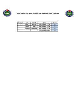 1. Kademe bütünleme sınav sonuçları için tıklayınız.