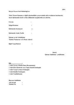 hakiki şahıs sicil kayıt dilek&ccedil;e &ouml;rneği