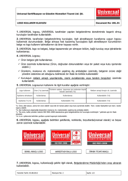1. UNIVERSAL logosu, UNIVERSAL tarafından yapılan
