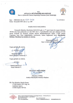 TC ANTALYA B&Uuml;Y&Uuml;KŞEHİR BELEDİYESİ İmar ve Şehircilik Dairesi