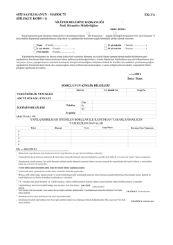 Yeniden yapılandırma 6552 Dilekçe Örneği