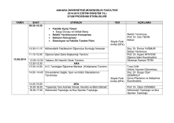 ANKARA &Uuml;NİVERSİTESİ M&Uuml;HENDİSLİK FAK&Uuml;LTESİ 2014