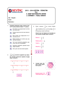 8. Sınıf deneme sınavı