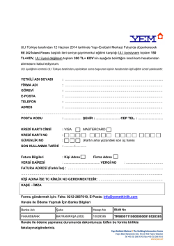 ULI Türkiye tarafından 12 Haziran 2014 tarihinde Yapı