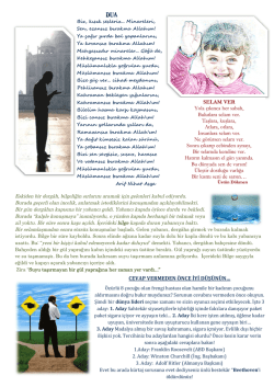 SELAM VER Yola &ccedil;ıkınca her sabah, Bulutlara