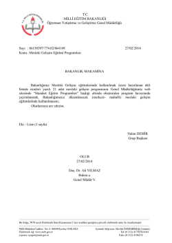 İlgili Resmi Olur Yazısı i&ccedil;in tıklayınız