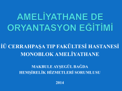 Ameliyathanede iş başında oryantasyon eğitimi