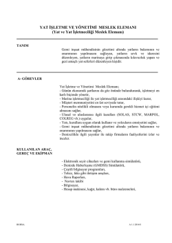 DENİZCİLİK İŞLETMECİSİ VE Y&Ouml;NETİCİSİ