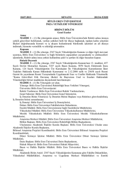 İmza Yetkileri Y&ouml;nergesi - Bitlis Eren &Uuml;niversitesi