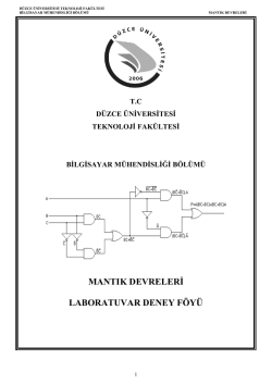 Mantık Devreler Laboratuvarı 3. Hafta
