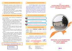 mesleki a&ccedil;ık &ouml;ğretimde y&uuml;z y&uuml;ze eğitimin yeni adresi