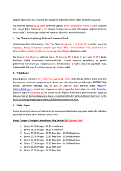 2014 Yaz Okulu duyuru metnine ulaşmak i&ccedil;in tıklayınız.