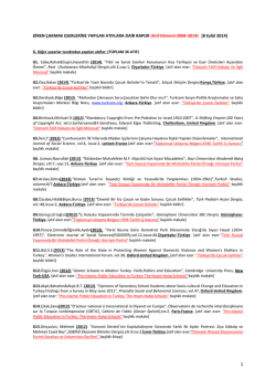 DİREN ÇAKMAK ESERLERİNE YAPILAN