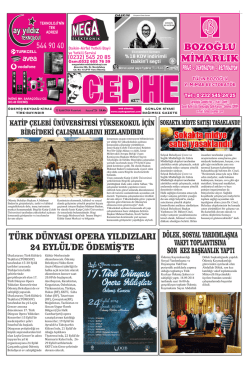22.09.2014 Tarihli Cephe Gazetesi