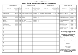 Sorumluluk Sınav Programı İ&ccedil;in Tıklayınız