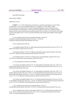 KAMU İHALE TEBLİĞİ (TEBLİĞ NO: 2015/1) – (1)