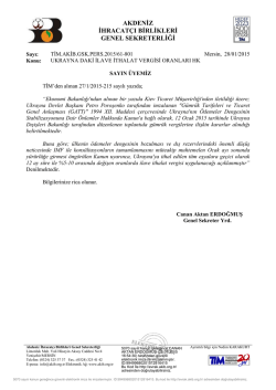 ukrayna daki ilave ithalat vergisi oranları hk