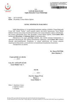 T.C. SAĞLIK BAKANLIĞI Sağlık Hizmetleri Genel M&uuml;d&uuml;rl&uuml;ğ&uuml;
