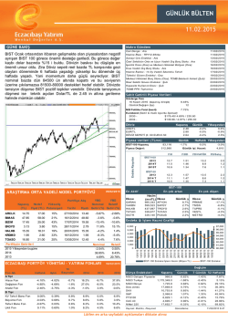 g&uuml;nl&uuml;k b&uuml;lten - Eczacıbaşı Menkul Değerler A.Ş.
