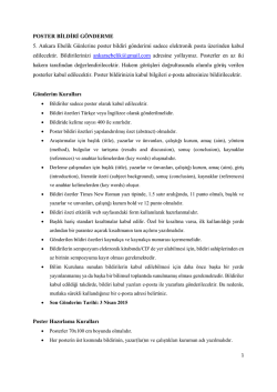 5. ankara ebelik g&uuml;nleri poster bildiri g&ouml;nderme