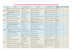 02-08 Şubat 2015 - Tokat Milli Eğitim M&uuml;d&uuml;rl&uuml;ğ&uuml;