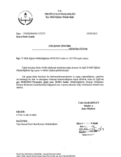 MEZiTLi KA YMAKAMLIGI (TELEFON ziNciRi