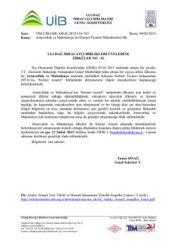 Arnavutluk ve Makedonya ile Hizmet Ticareti M&uuml;zakereleri Hk.