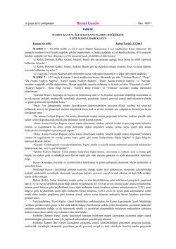 18.02.2015 tarih 29271 sayılı resmi gazetede yayınlanan maden