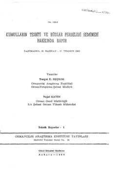 016 - Doğu Karadeniz Ormancılık Araştırma Enstitüsü Müdürlüğü