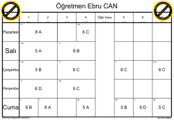 Salı &Ouml;ğretmen Ebru CAN