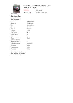 Hyundai Accent Era 1.5 CRDi-VGT Start KLM (2009) 24.000 TL İlan