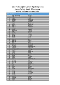 &Ouml;zel Destek Eğitmi Uzman &Ouml;ğretciliği Kursu Hasan Sağlam Konak