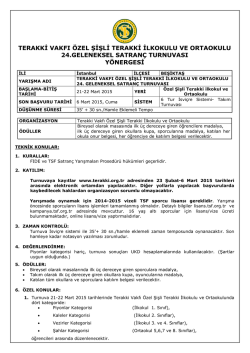 eyüboğlu eğitim kurumları xv. dostluk satranç turnuvası