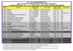 2.d&ouml;nem ortak sınav takvimi