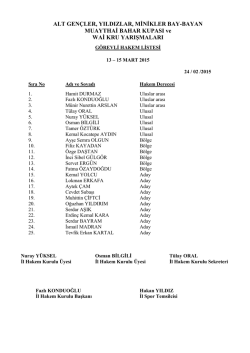 ALT GENÇLER, YILDIZLAR, MİNİKLER BAY