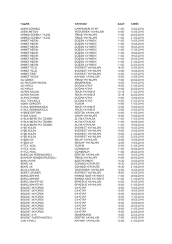 13. Bursa Kitap Fuarı İmza G&uuml;nleri