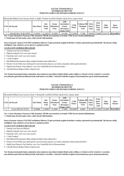 Sağlık Y&uuml;ksekokulu İ&ccedil;in Tıklayınız