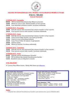 Taslak Program i&ccedil;in tıklayınız