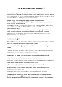 CAM TASARIM YARIŞMASI ŞARTNAMESİ