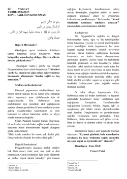 sağlığın korunması