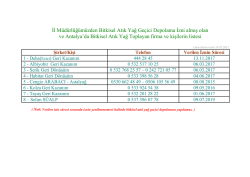 Antalyada Bitkisel Atık Yağ Toplayan Firmalar