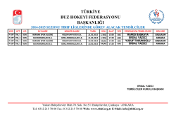 başkanlığı 2014-2015 sezonu tbhf liglerinde g&ouml;rev alacak temsilciler