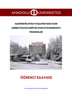 &ouml;ğrenci kılavuzu - Anadolu &Uuml;niversitesi