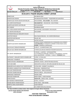 0 - Kartal Koşuyolu Y&uuml;ksek İhtisas Eğitim ve Araştırma Hastanesi