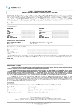 Yurdumuz Holding Pay Alım Teklifi Talep Formu