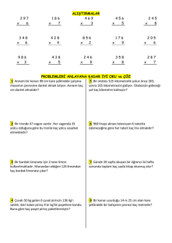 3.snfmatematik alıştrmalar ve problemler